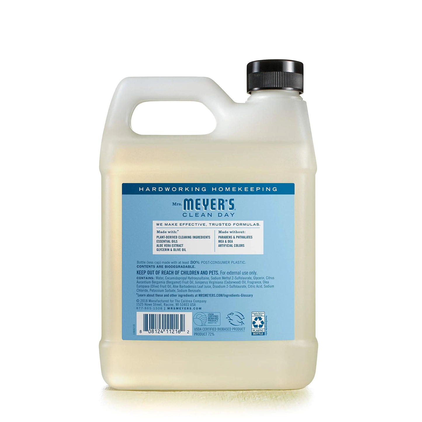 MRS. MEYER'S CLEAN DAY Liquid Hand Soap Refill, Rainwater